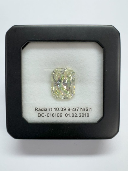 Бриллиант радиант 10,09 карат