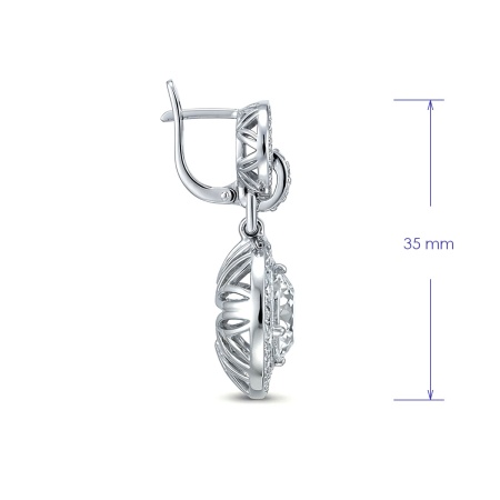 Серьги из белого золота с бриллиантами