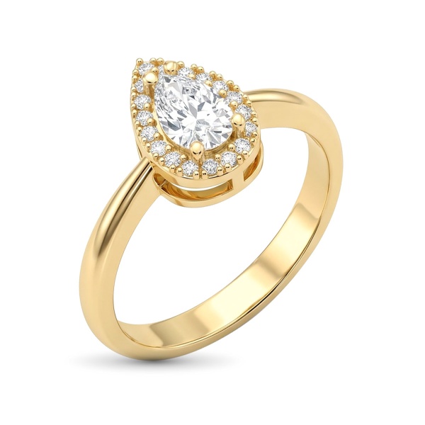 Кольцо из желтого золота с бриллиантами