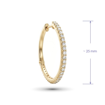 Серьги из желтого золота с бриллиантами