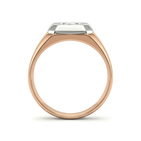 Кольцо из комбинированного золота с бриллиантом