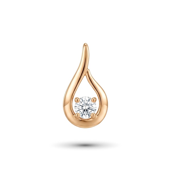 Подвеска из красного золота с бриллиантом