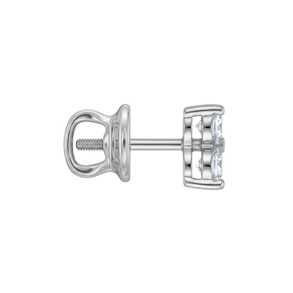 Серьги из родированного золота с бриллиантами