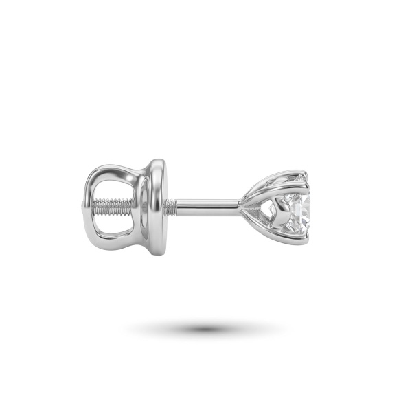 Серьги из родированного золота с бриллиантами