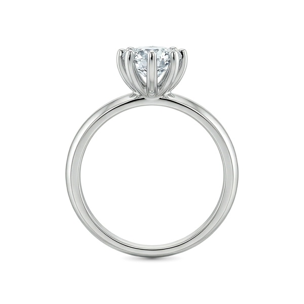 Кольцо из белого золота с бриллиантом