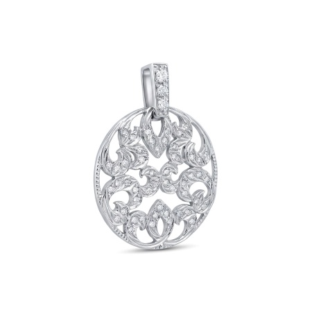 Подвеска из белого золота с бриллиантами