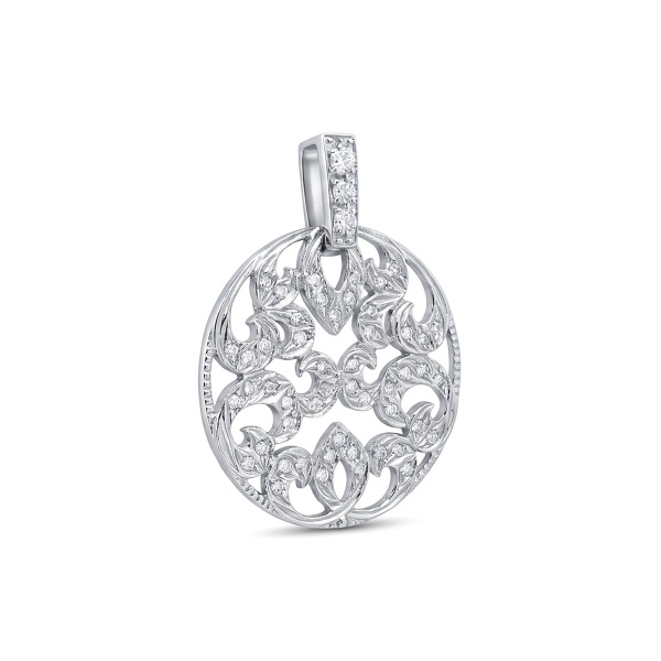 Подвеска из белого золота с бриллиантами