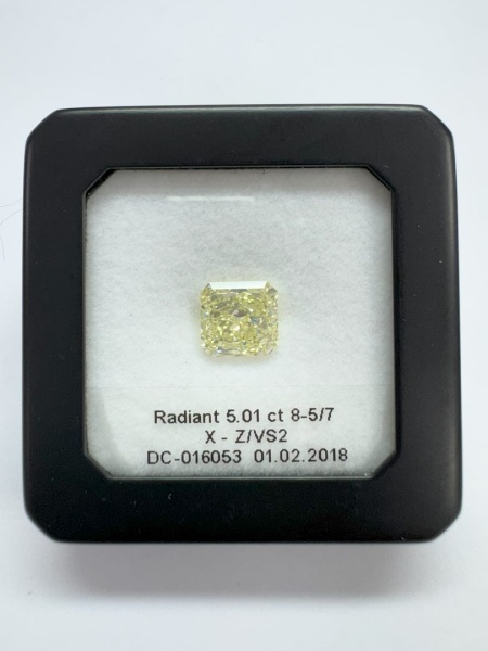 Бриллиант радиант 5,01 карат