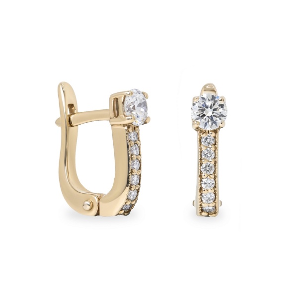 Серьги из белого золота с бриллиантами