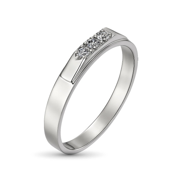 Кольцо из белого золота с бриллиантами