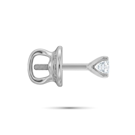 Серьги из родированного золота с бриллиантами