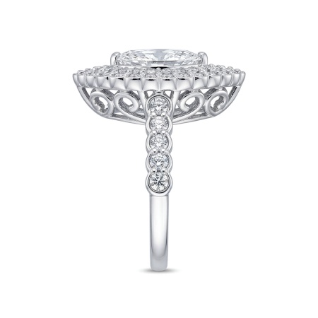 Кольцо из белого золота с бриллиантами