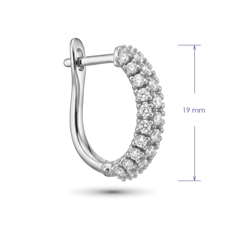 Серьги из родированного золота с бриллиантами