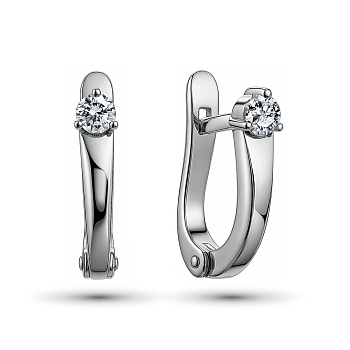 Серьги из белого золота с бриллиантами