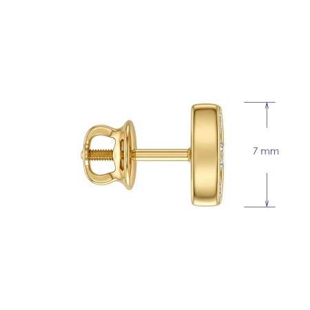 Серьги из желтого золота с бриллиантами