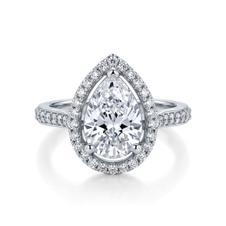 Кольцо из белого золота с бриллиантами