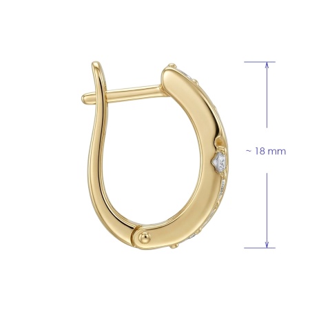 Серьги из желтого золота с бриллиантами