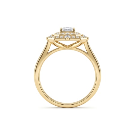 Кольцо из желтого золота с бриллиантами