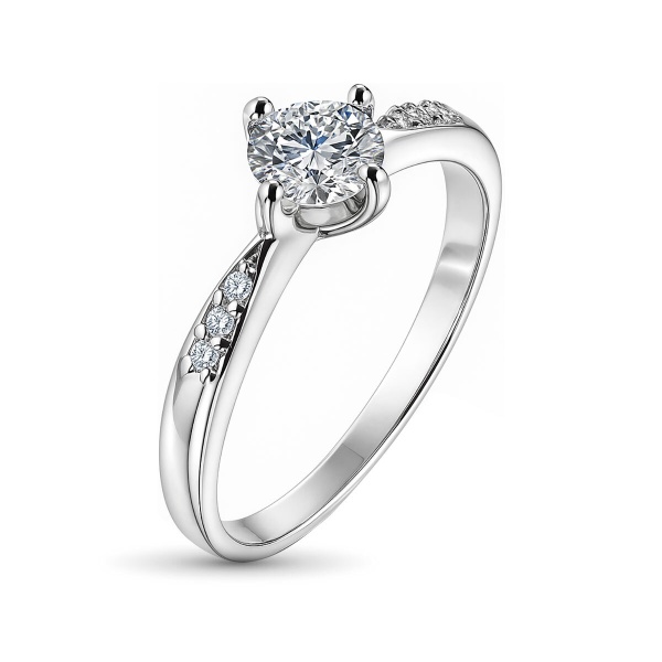 Кольцо из белого золота с бриллиантами