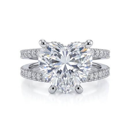 Кольцо из белого золота с бриллиантами