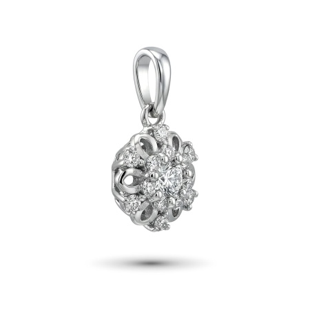 Подвеска из белого золота с бриллиантами