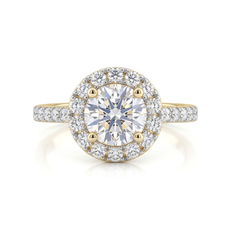 Кольцо из желтого золота с бриллиантами