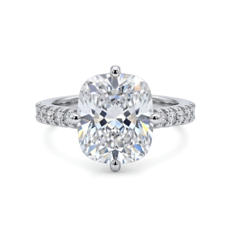 Кольцо из белого золота с бриллиантами