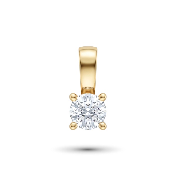 Подвеска из желтого золота с бриллиантом