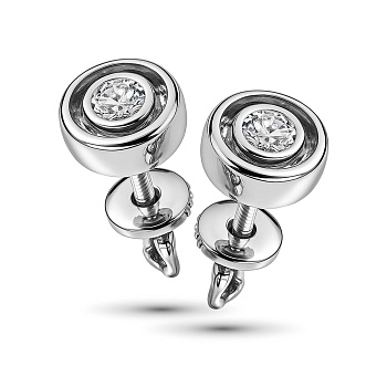 Серьги из белого золота с бриллиантами