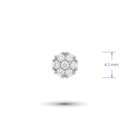 Серьги из родированного золота с бриллиантами