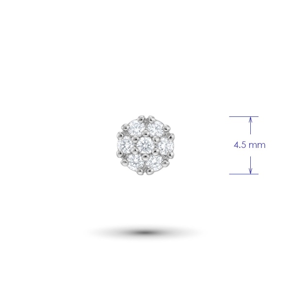 Серьги из родированного золота с бриллиантами