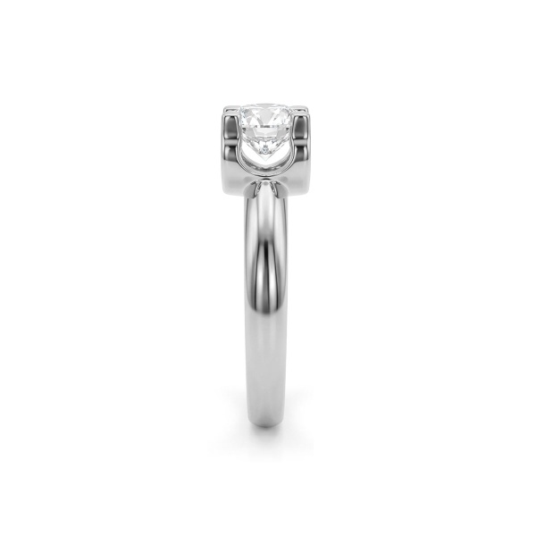 Кольцо из родированного золота с бриллиантами