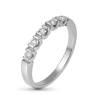 Кольцо из белого золота с бриллиантами