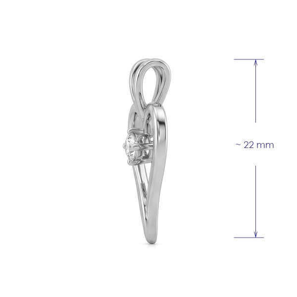 Подвеска из родированного золота с бриллиантами