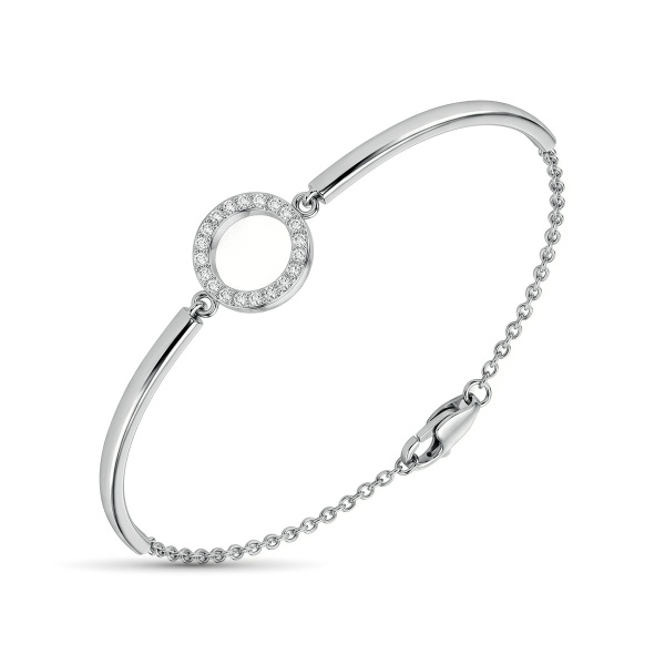 Браслет из родированного золота с бриллиантами