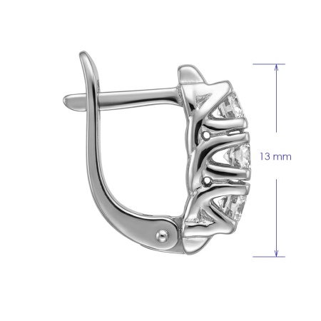 Серьги из белого золота с бриллиантами
