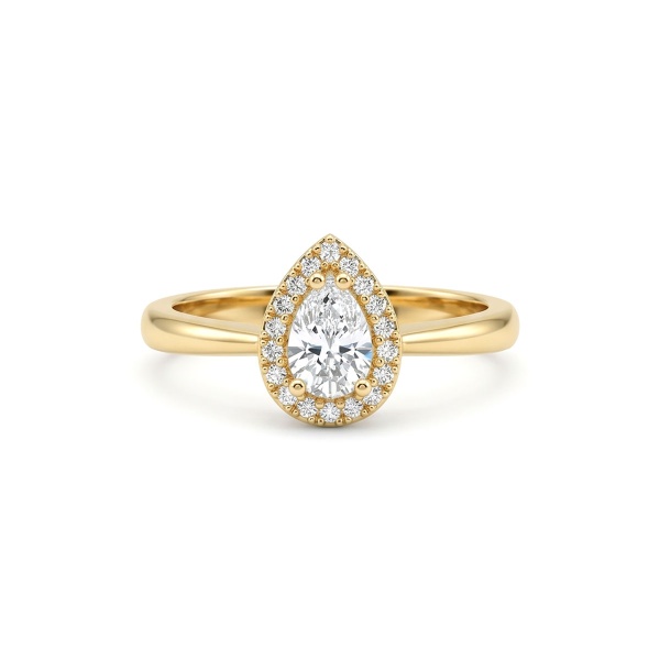 Кольцо из желтого золота с бриллиантами