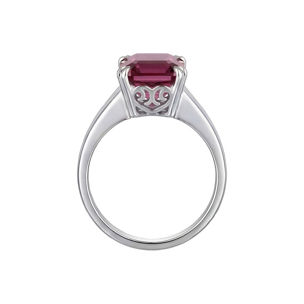 Кольцо из белого золота с турмалинами