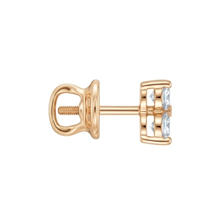 Серьги из красного золота с бриллиантами