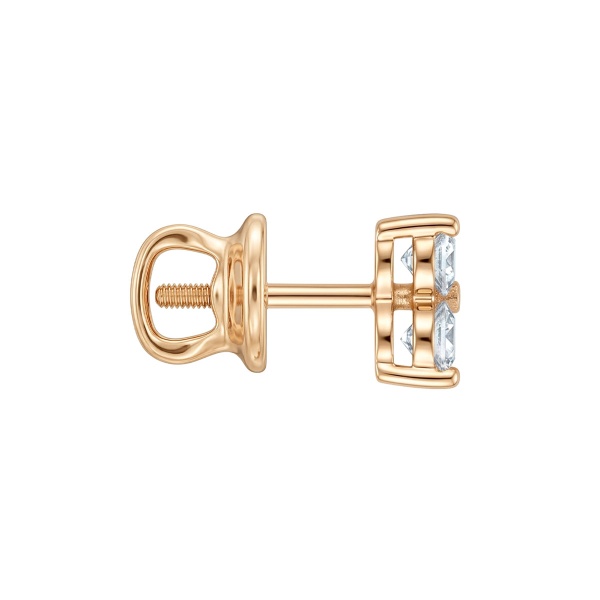 Серьги из красного золота с бриллиантами