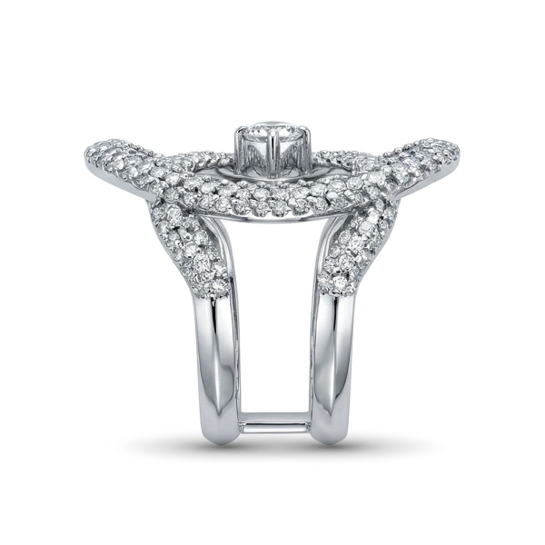 Кольцо из белого золота с бриллиантами