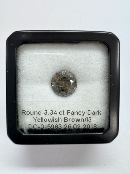 Бриллиант круглый 3,34 карат