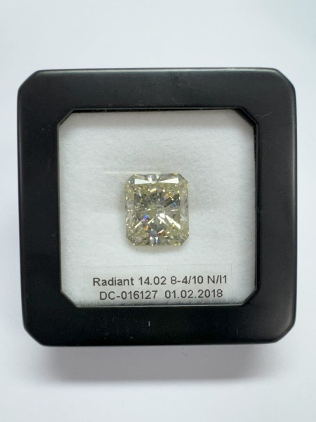 Бриллиант радиант 14,02 карат