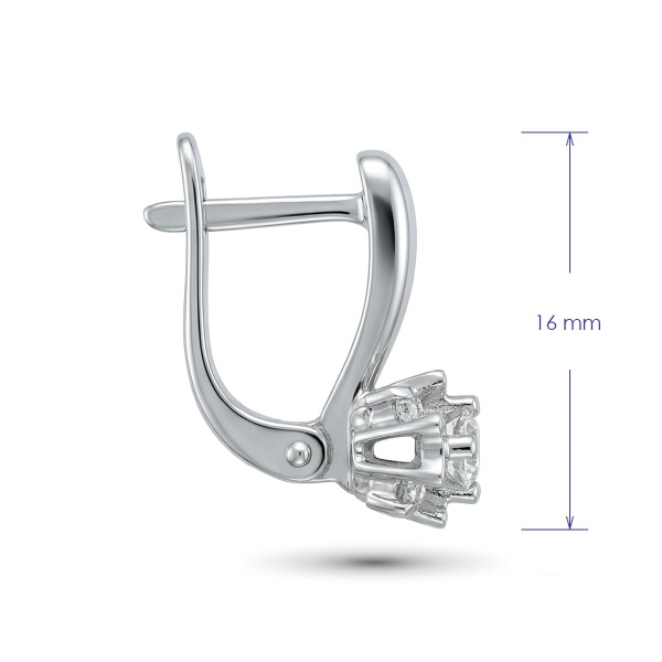 Серьги из белого золота с бриллиантами