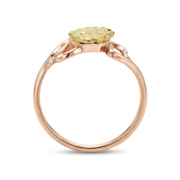 Кольцо из красного золота с самородком