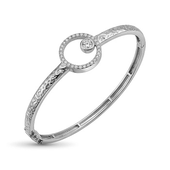 Браслет из родированного золота с бриллиантами