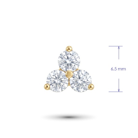 Серьги из желтого золота с бриллиантами