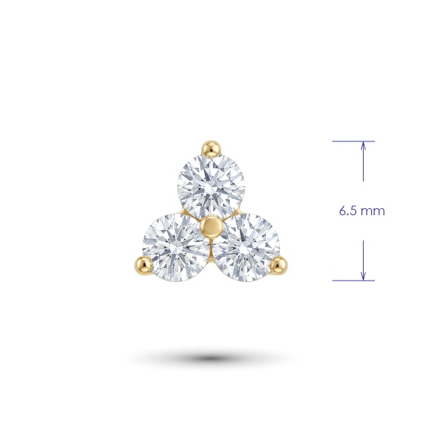 Серьги из желтого золота с бриллиантами