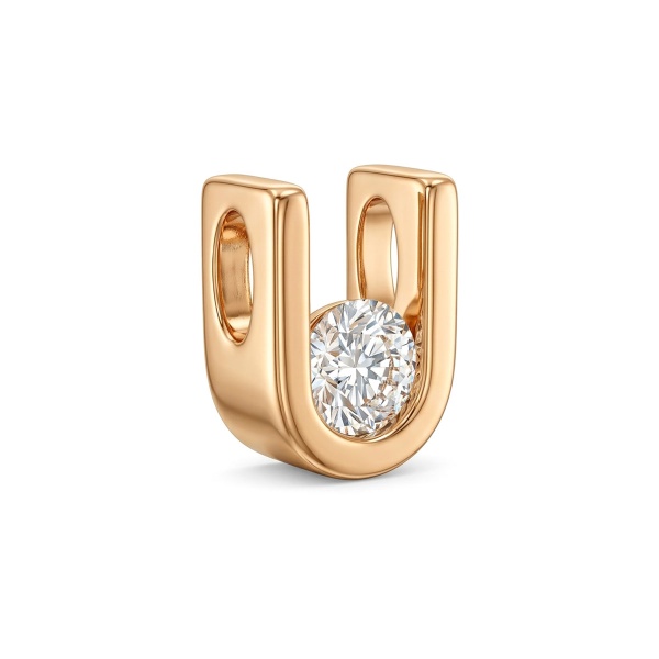 Подвеска из красного золота с бриллиантом