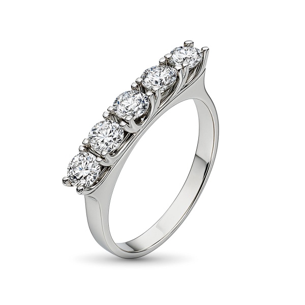 Кольцо из белого золота с бриллиантами